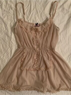 Sexy little things Lace-Trim Cami Chemise - Blush Pink